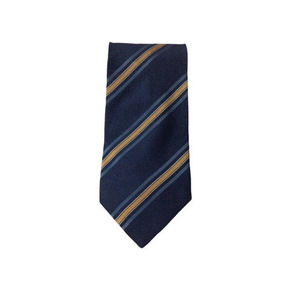 BURBERRY LONDON Blue Striped Tie Italy Silk 59"/3".3/4 EX COND - Picture 6 of 6